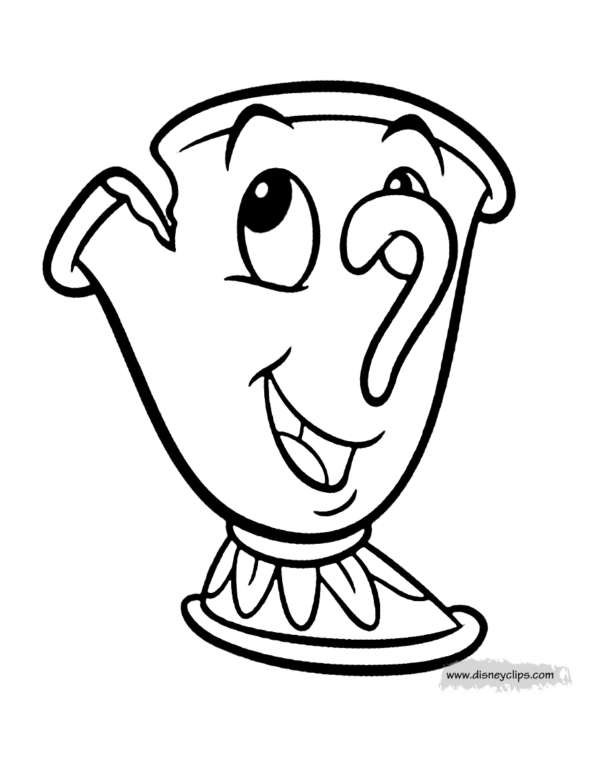 beauty and the beast lumiere coloring pages