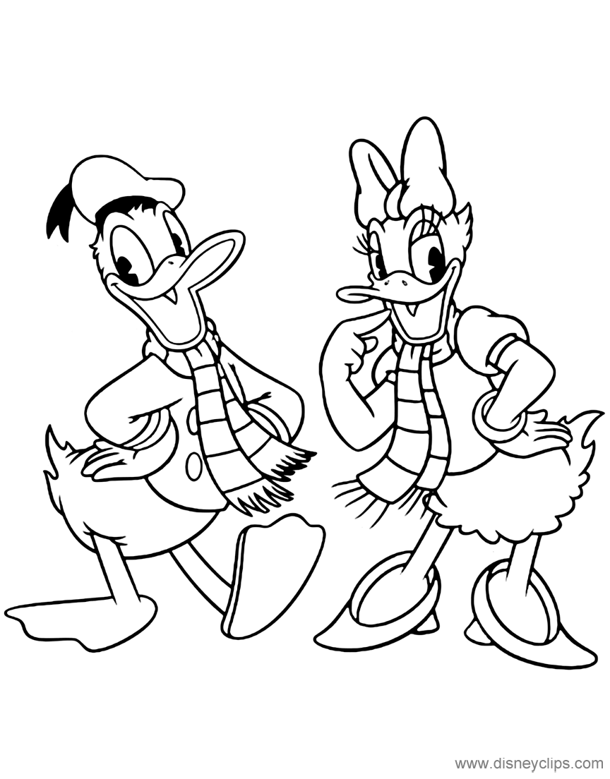donald and daisy duck drawings