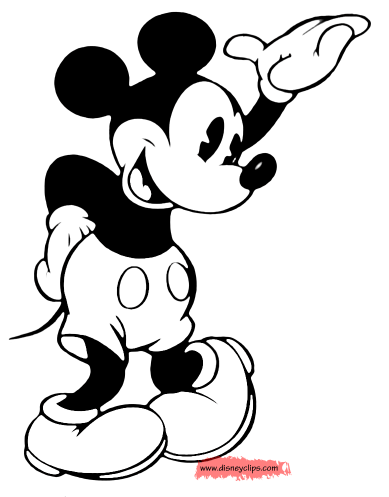 walt disney with mickey mouse coloring pages