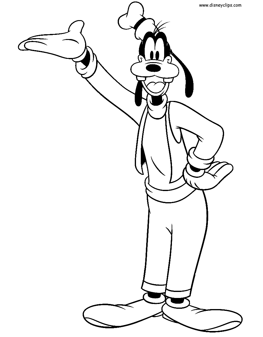 Goofy Coloring Pages (3) | Disneyclips.com