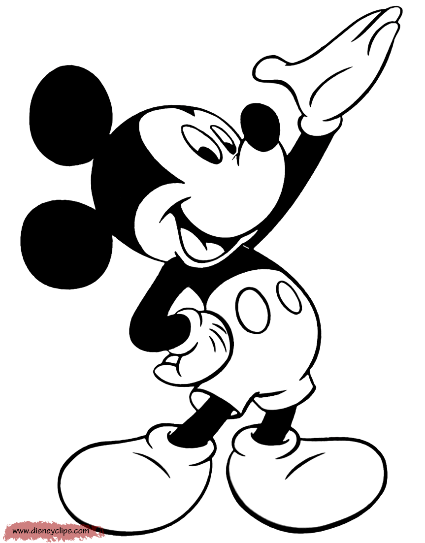 Mickey Whistling Coloring For Kids Mickey Mouse Coloring Pages | Images ...