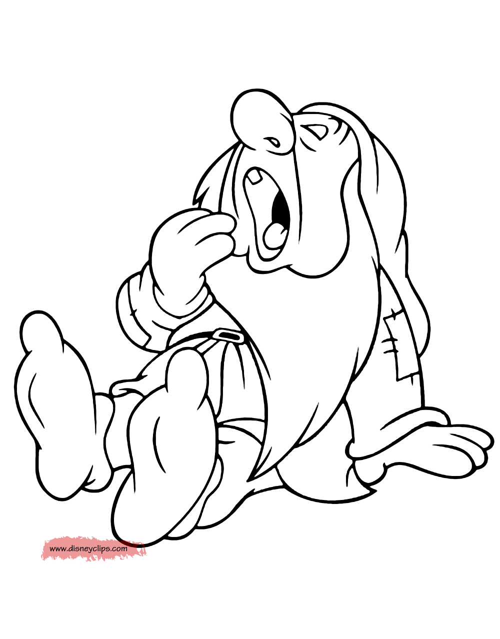 From The Seven Dwarfs Sleepy Pages Coloring Pages