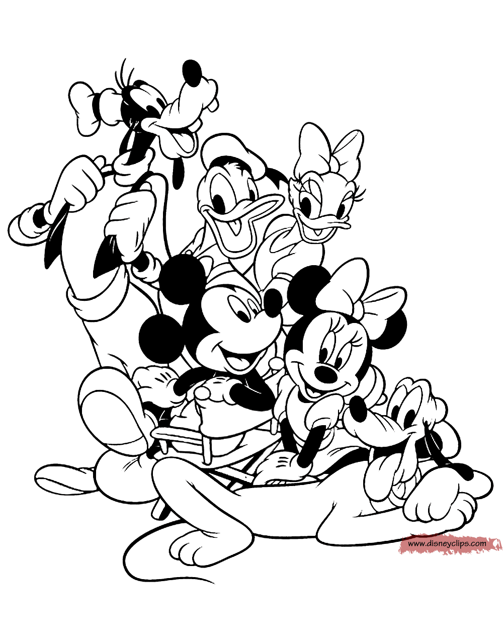 Mickey Mouse & Friends Coloring Pages (3) | Disneyclips.com
