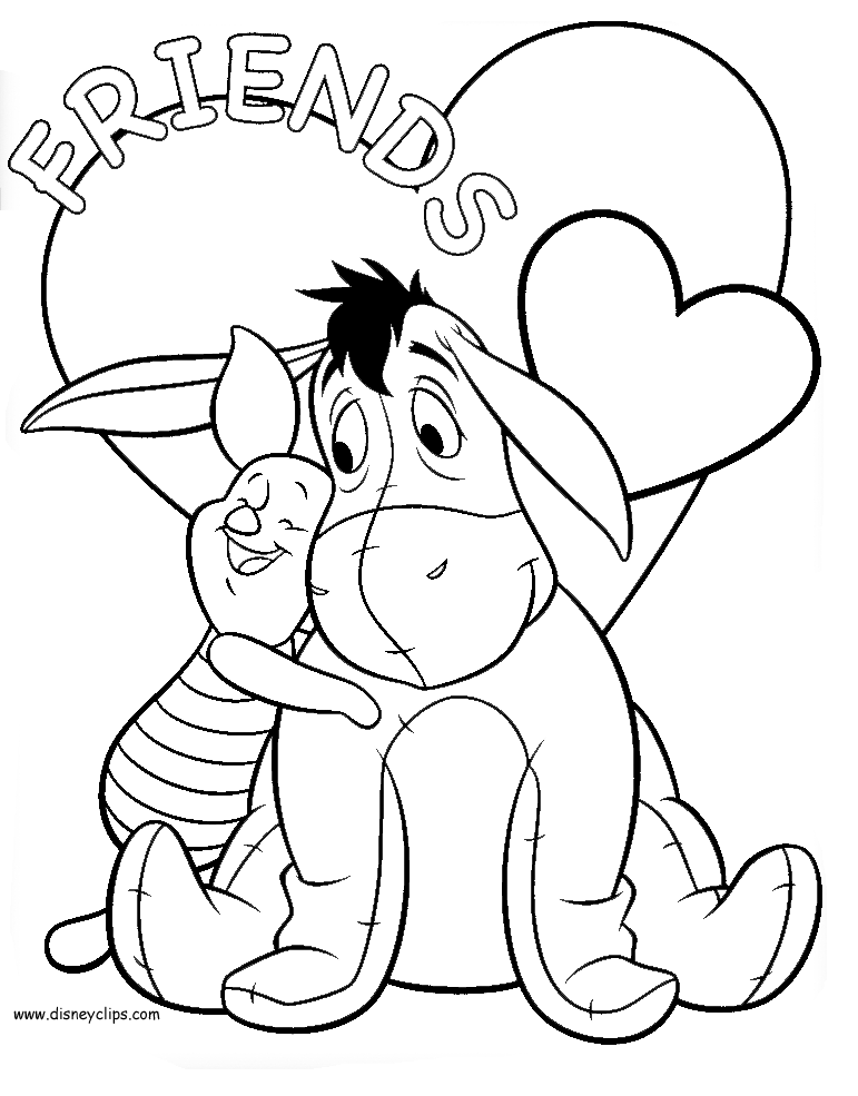  Disney Valentine Coloring Pages 8