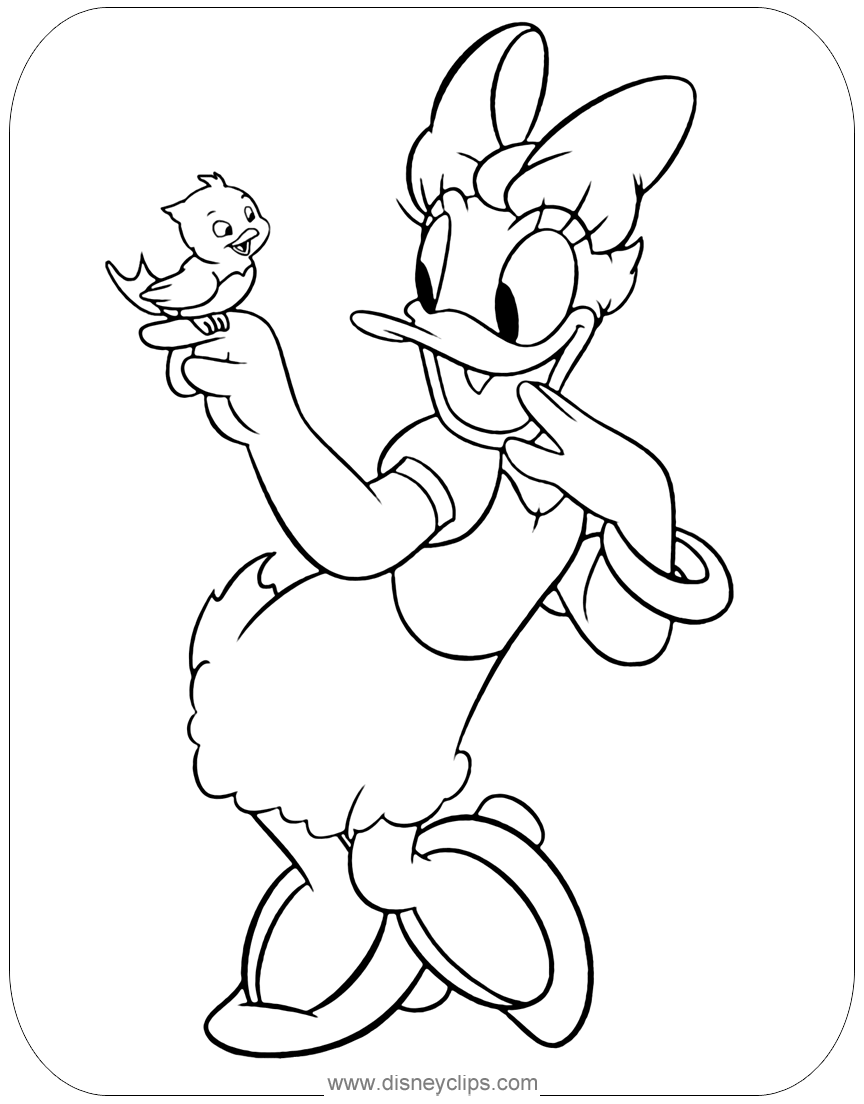 Daisy Duck Coloring Pages | Disneyclips.com