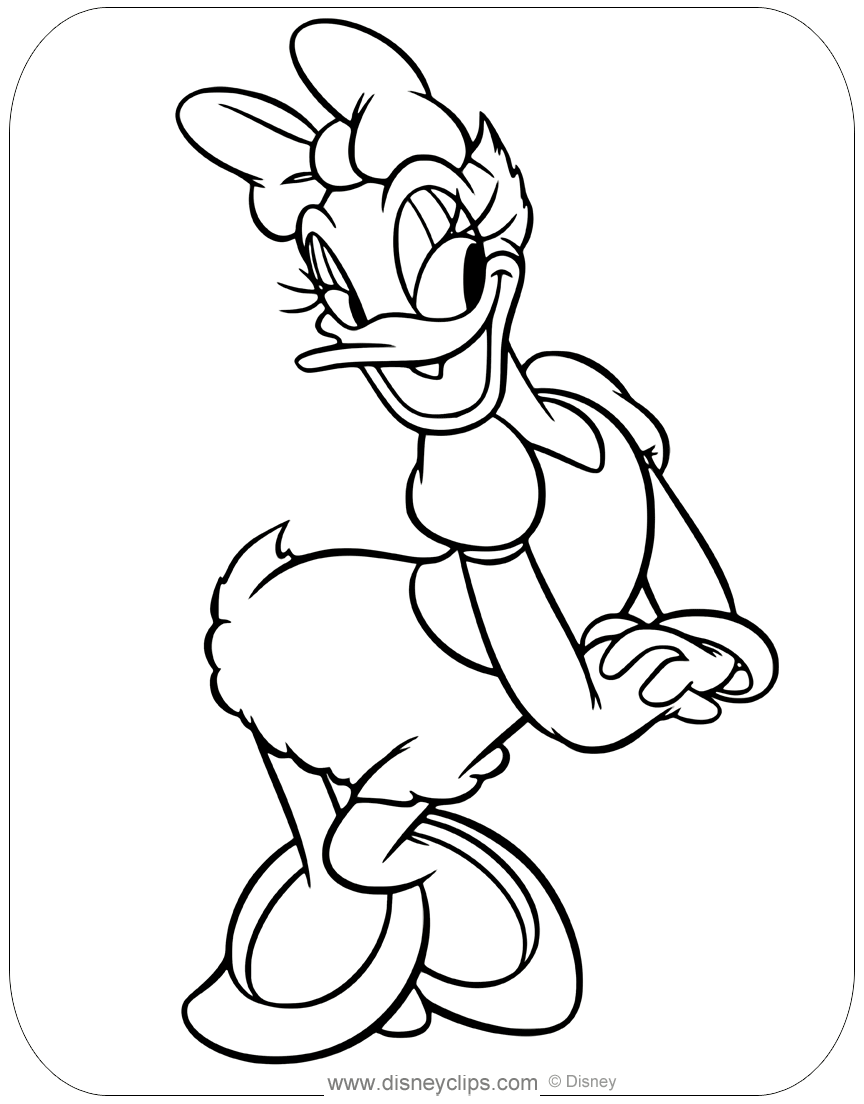 Daisy Duck Coloring Pages Disneyclipscom