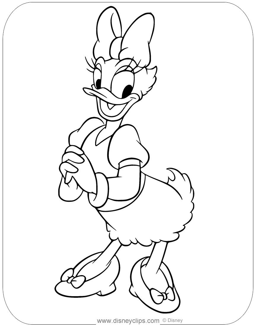 Daisy Duck Coloring Pages | Disneyclips.com