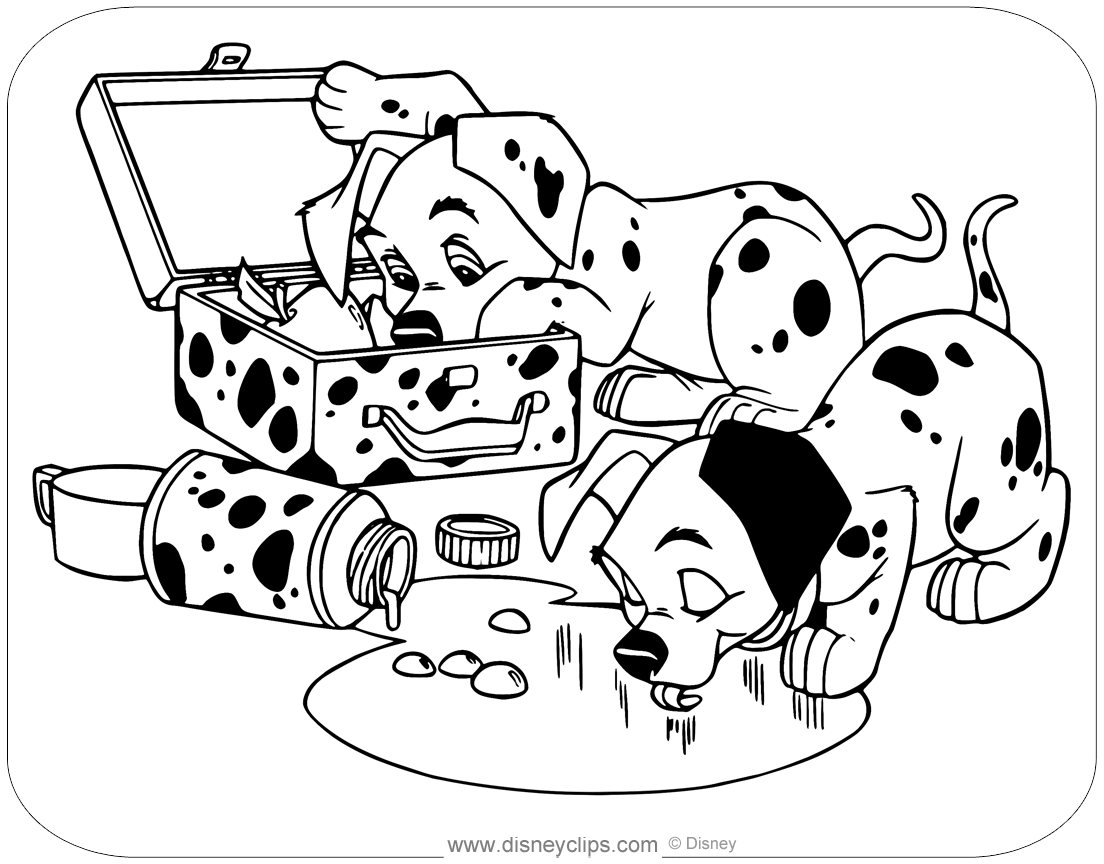 Download 101 Dalmatians Coloring Pages | Disneyclips.com