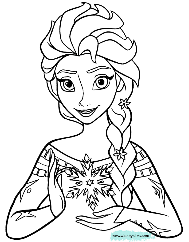 Printable Frozen Coloring Pages Disneyclips com