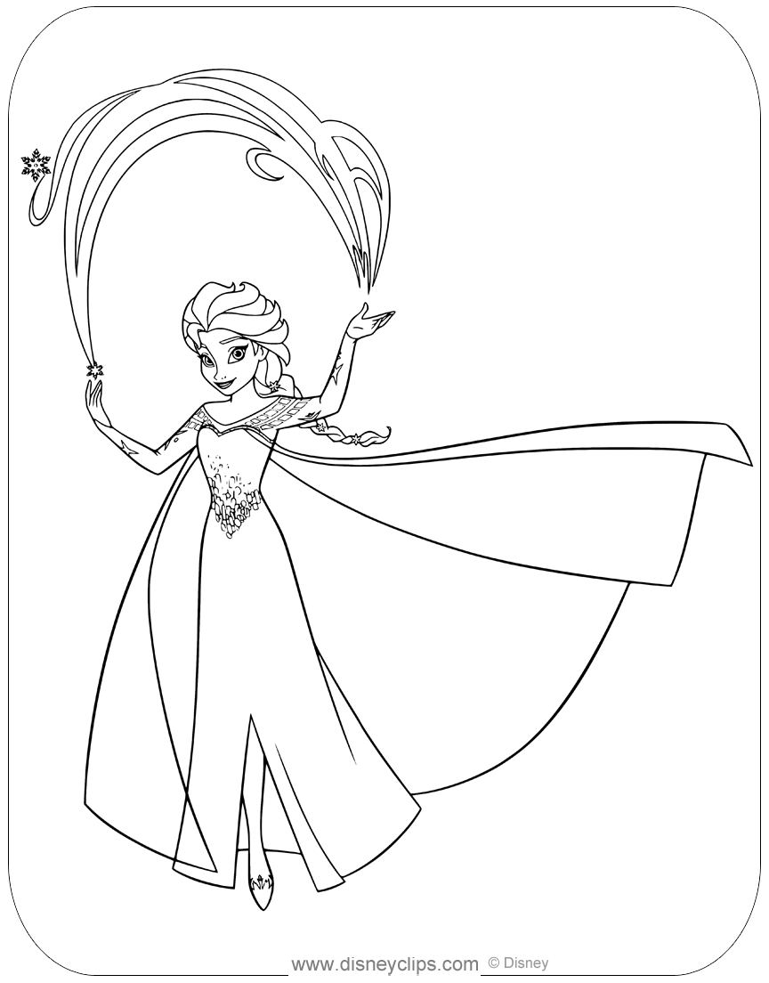 coloring pages of anna and elsa