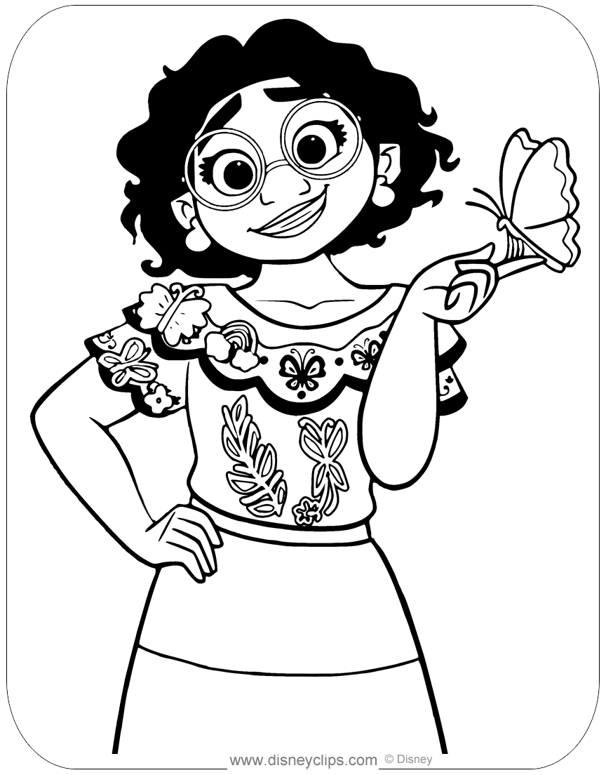 ENCANTO Mirabel Coloring Pages for Kids Printable Pdf Files Print and color  BIRTHDAY Gift !