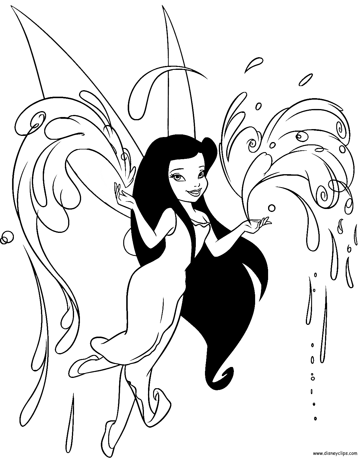 Free Coloring Sheets Disney Tinkerbell 8