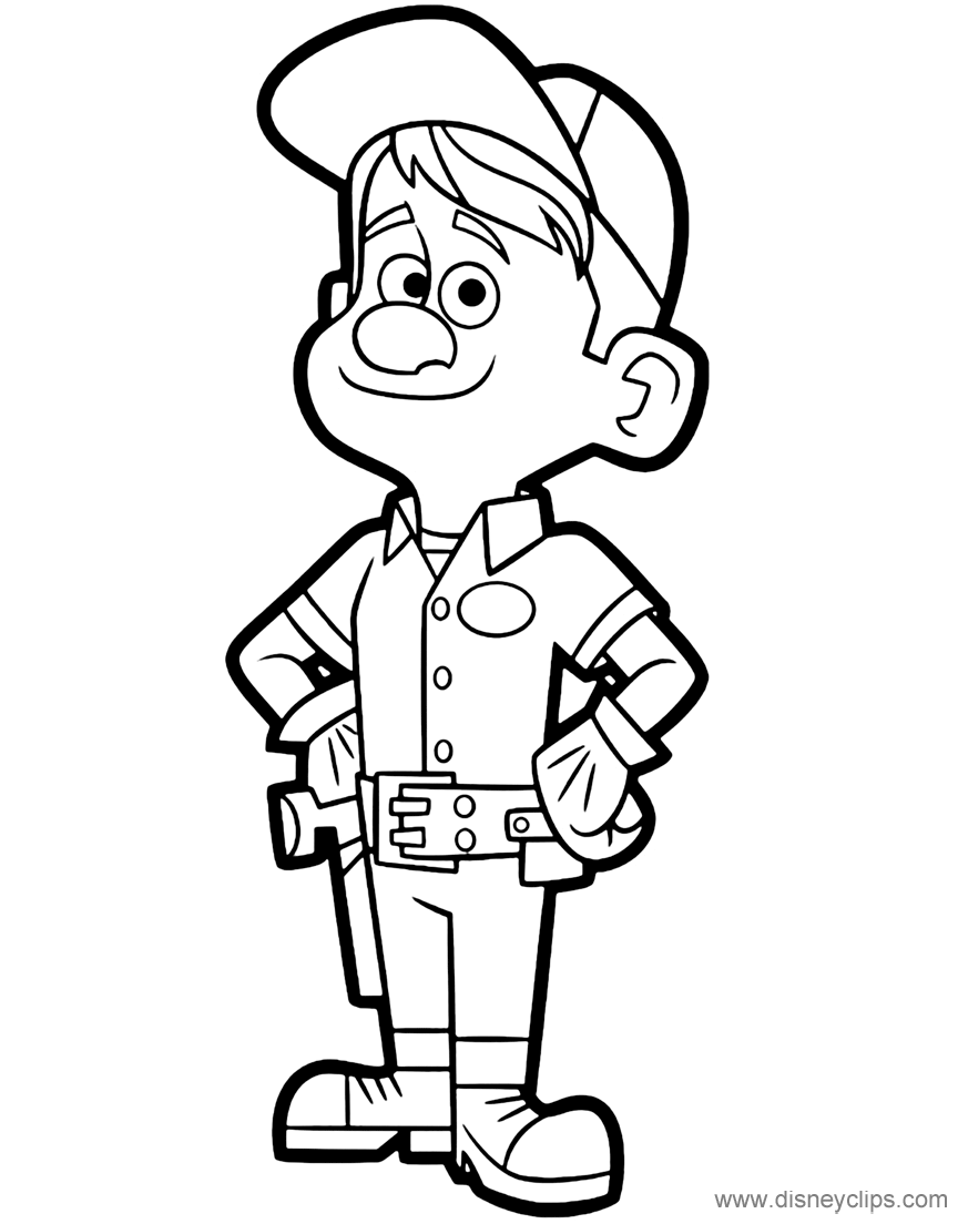 Printable Wreck It Ralph And Felixs Coloring Pages 1