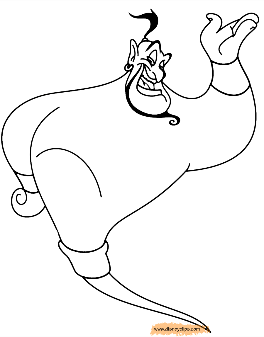 Aladdin Genie Coloring Pages 1