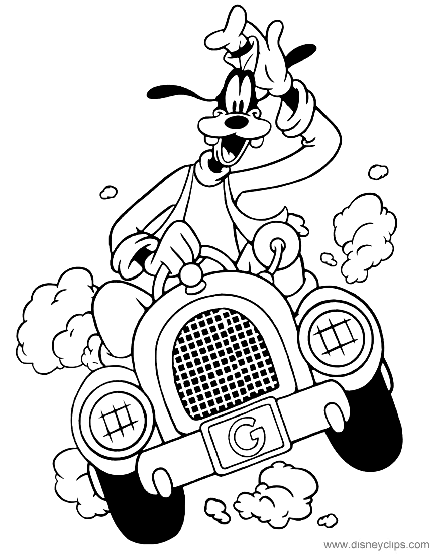 Goofy Coloring Book Pages
