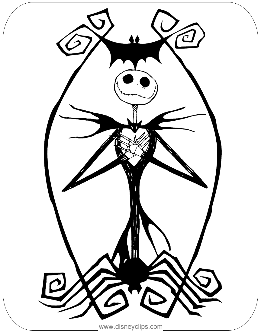 Nightmare Before Christmas Jack And Sally Coloring Pages ...