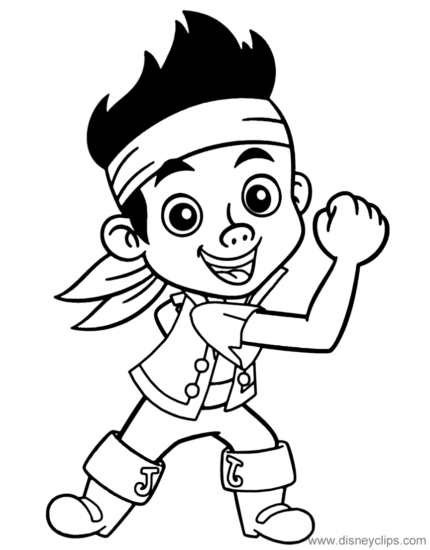 Jake And The Neverland Pirates Coloring Pages Disneyclips Com