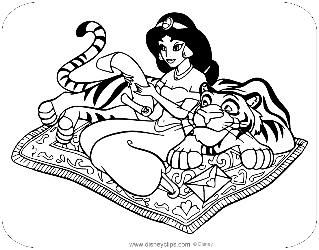 57 Princess Jasmine Coloring Pages Pdf  Best HD