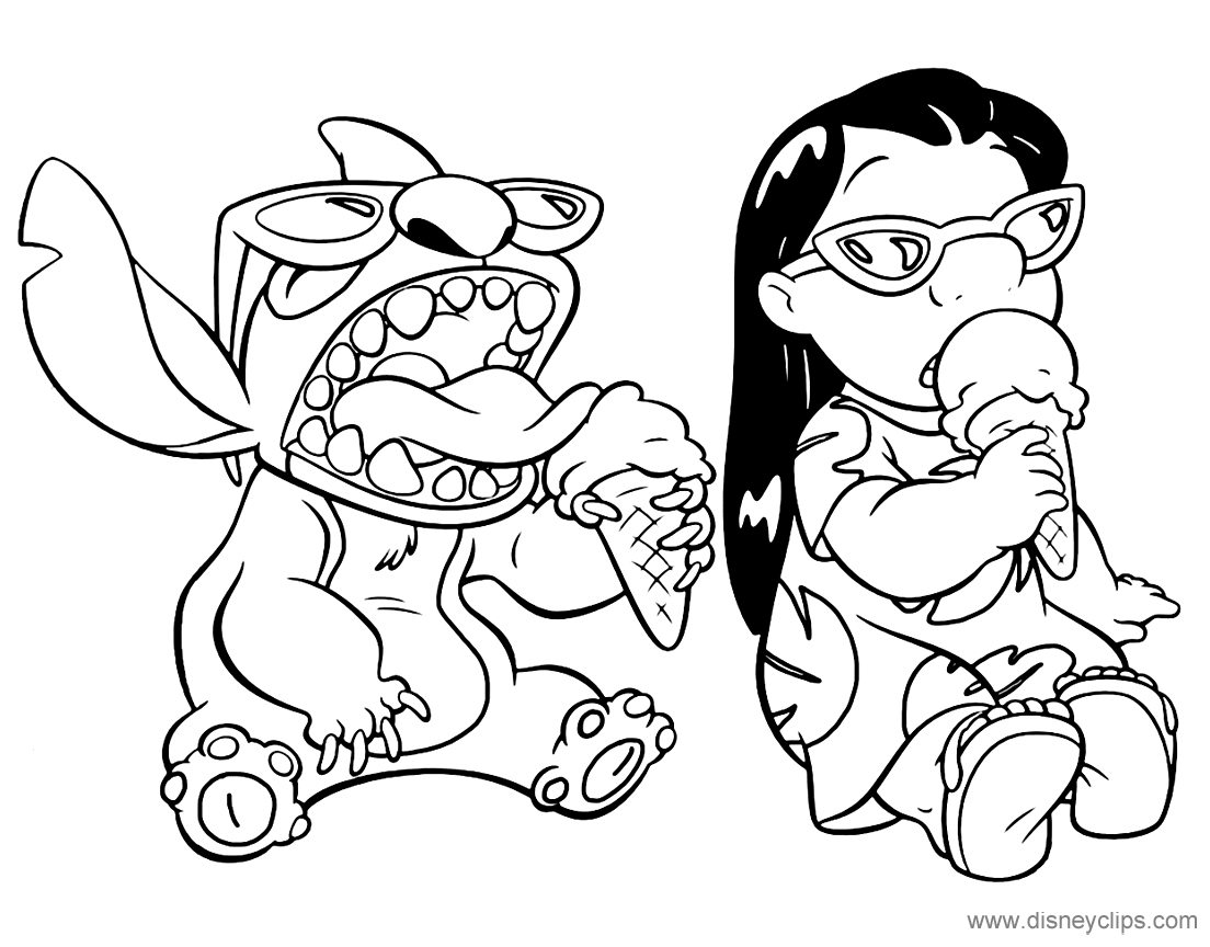 Lilo and Stitch Coloring Pages (2) | Disneyclips.com