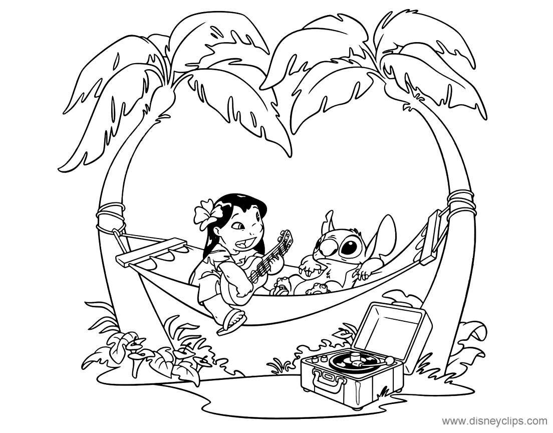 Lilo and Stitch Coloring Pages (2) | Disneyclips.com