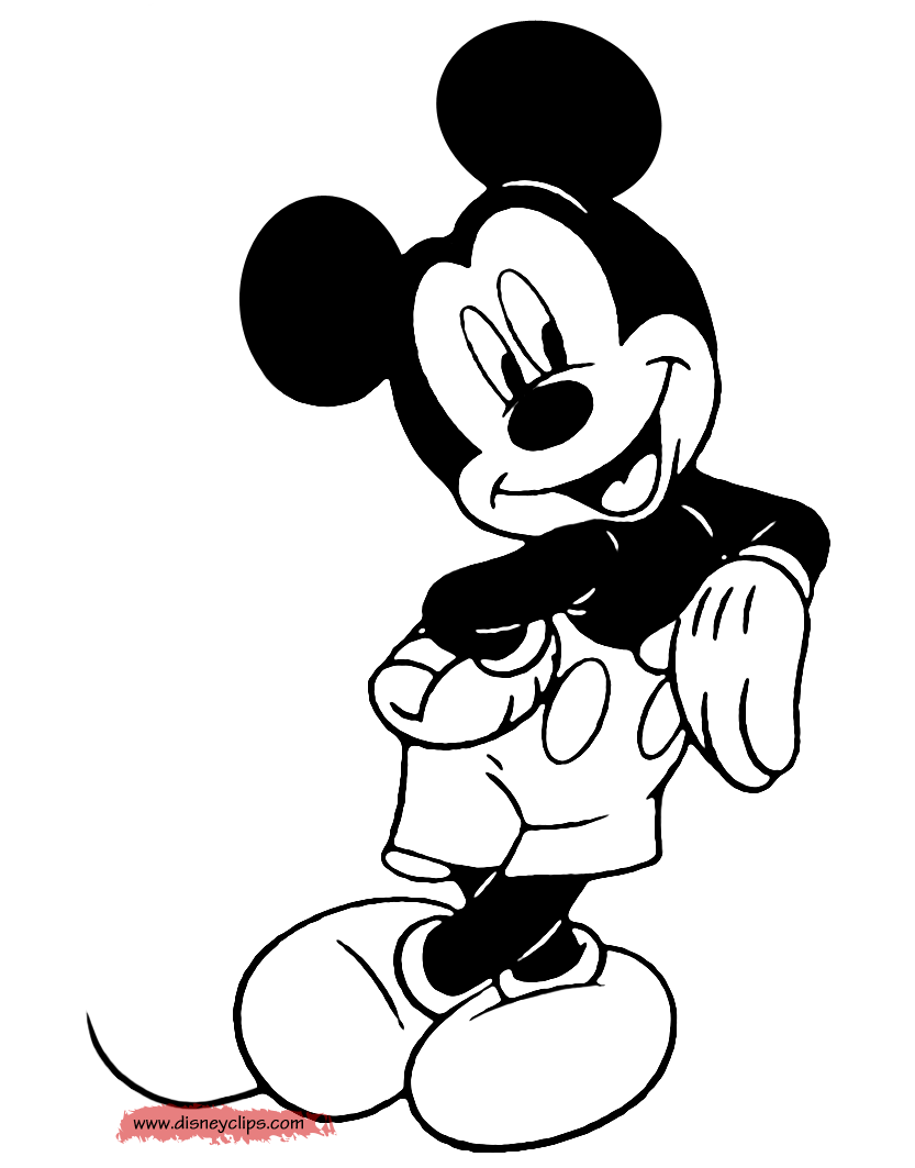 mickey mouse color pages