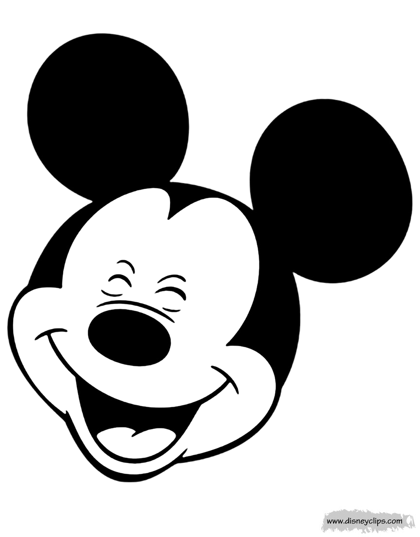 mickey mouse head coloring page