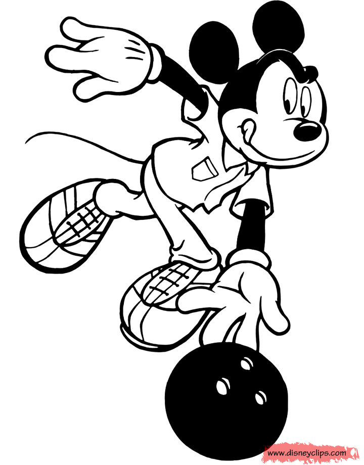 Mickey Mouse Misc. Sports Coloring Pages 2 | Disneyclips.com