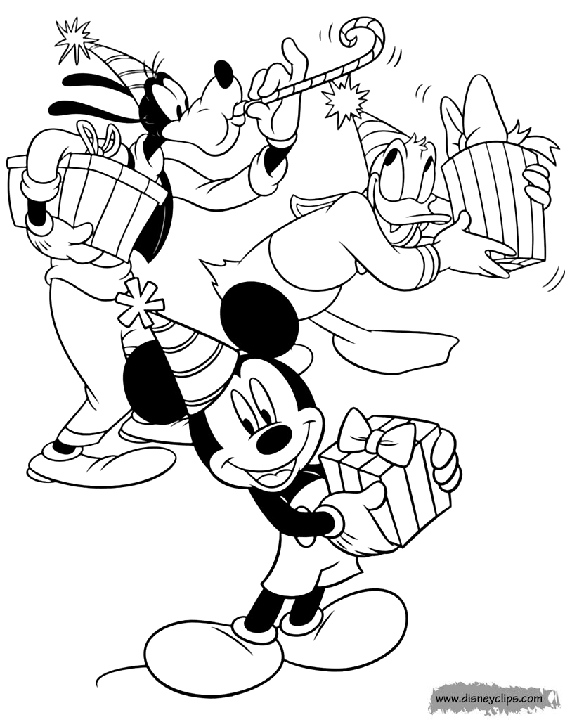 Mickey And Friends Birthday Coloring Pages  Mickey mouse coloring 