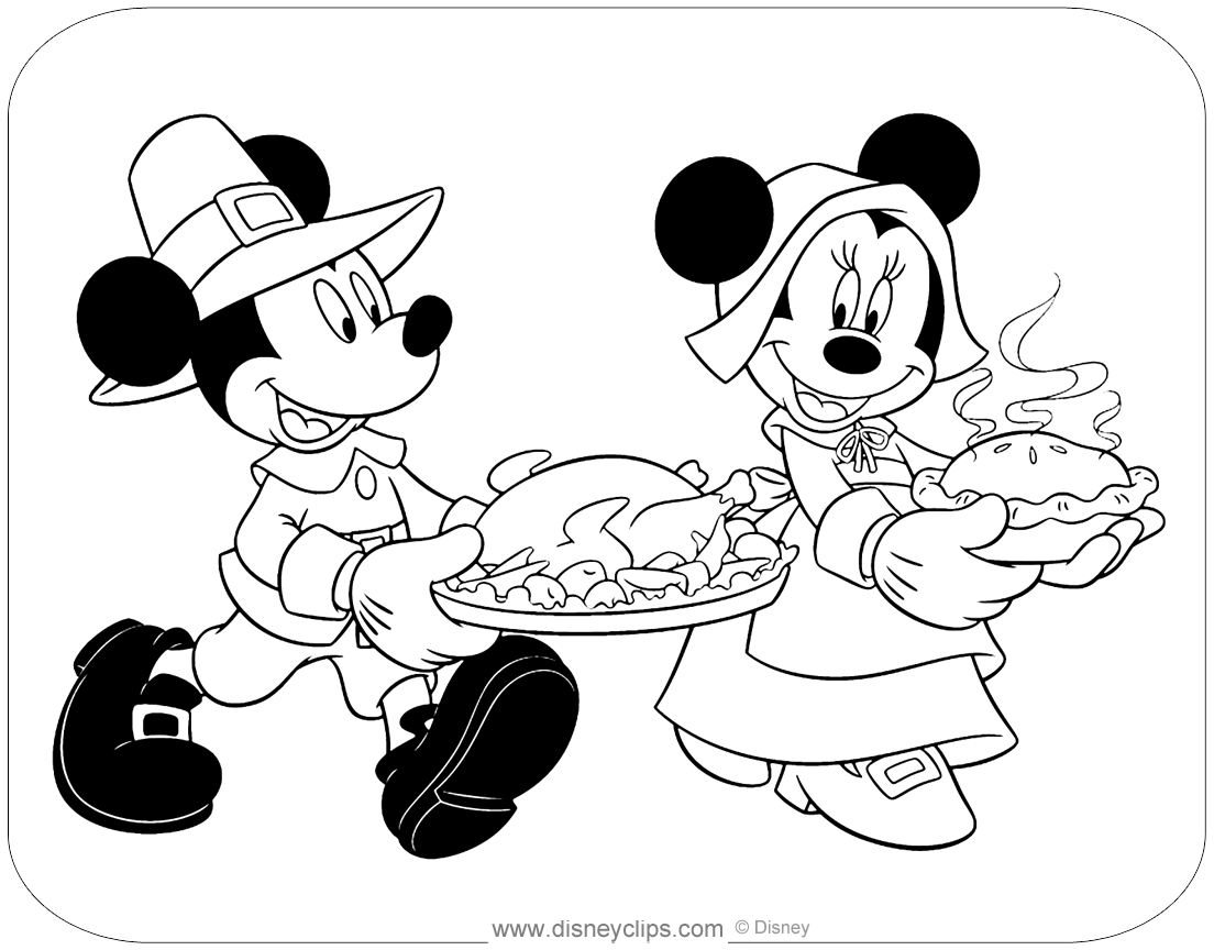 disney thanksgiving coloring pages free