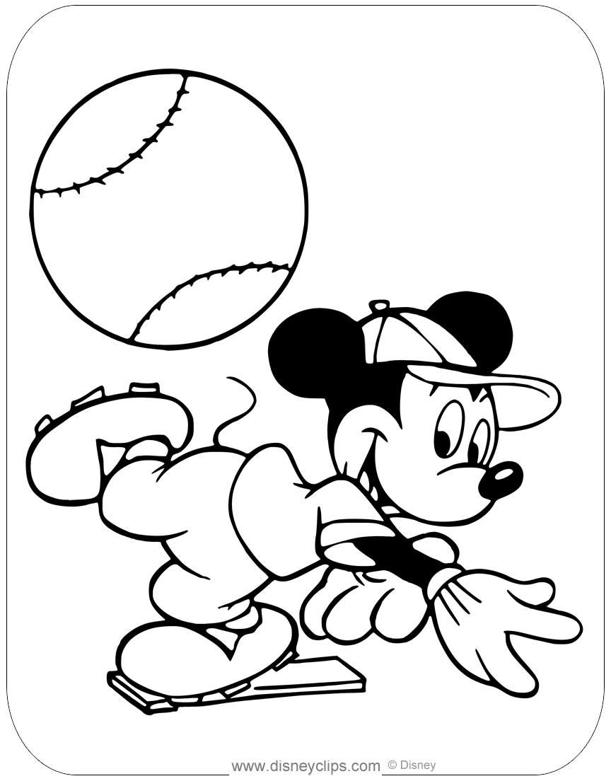 Mickey Mouse Baseball Svg