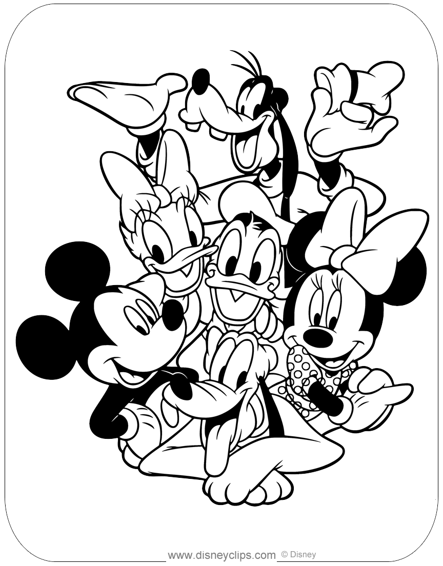 Printable Mickey Mouse & Friends Coloring Pages | Disneyclips.com