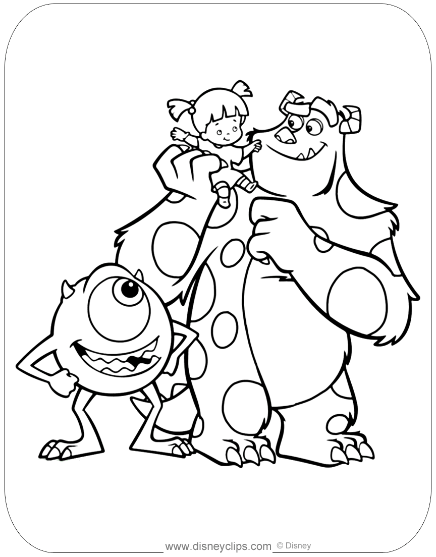 monsters inc coloring pages to print