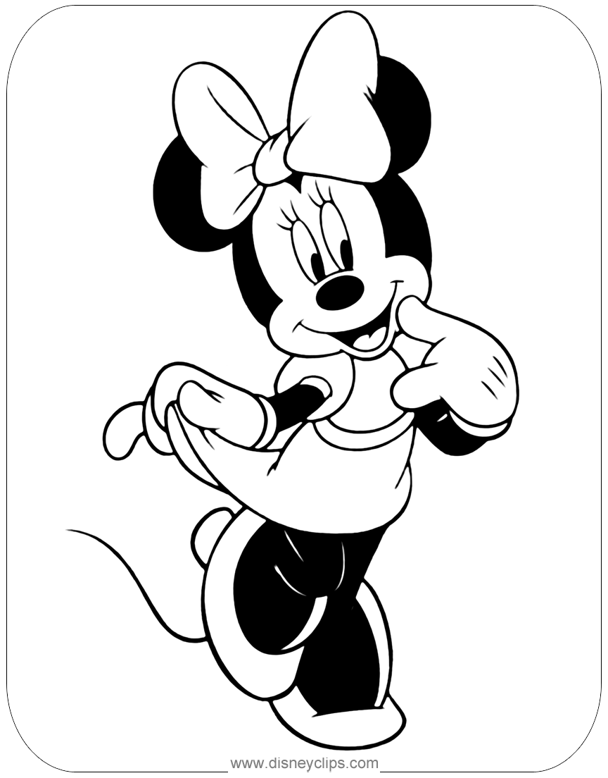 Misc. Minnie Mouse Coloring Pages (7) | Disneyclips.com