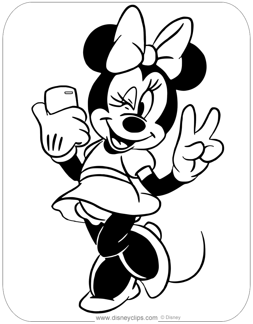 minnie mouse coloring pages disneyclipscom
