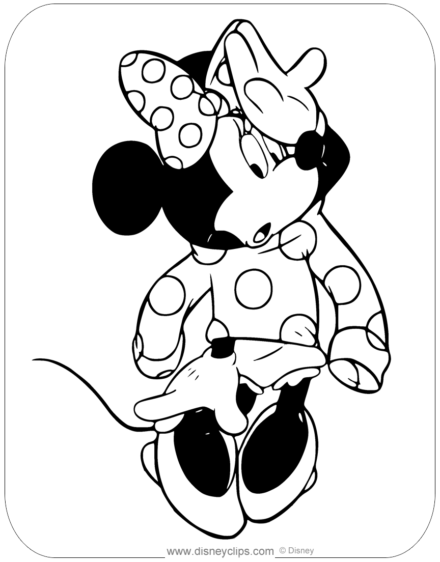 Minnie Mouse Fashion Coloring Pages | Disneyclips.com