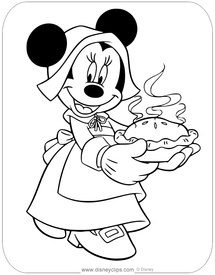 disney thanksgiving coloring page