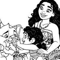 Moana 2 coloring page