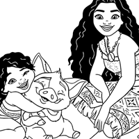 Moana 2 coloring page