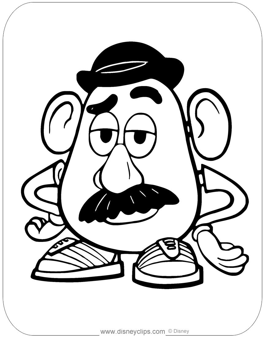 printable mr potato head coloring pages