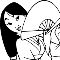 Mulan coloring page