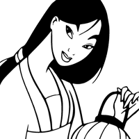 Mulan coloring page