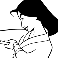 Mulan coloring page