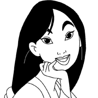 Mulan coloring page