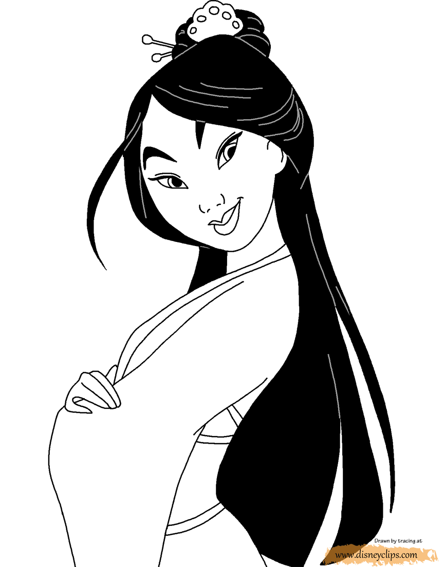 Free Printable Mulan Coloring Pages Disneyclips com