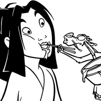 Mulan coloring page