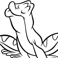 Naveen as a frog coloring page