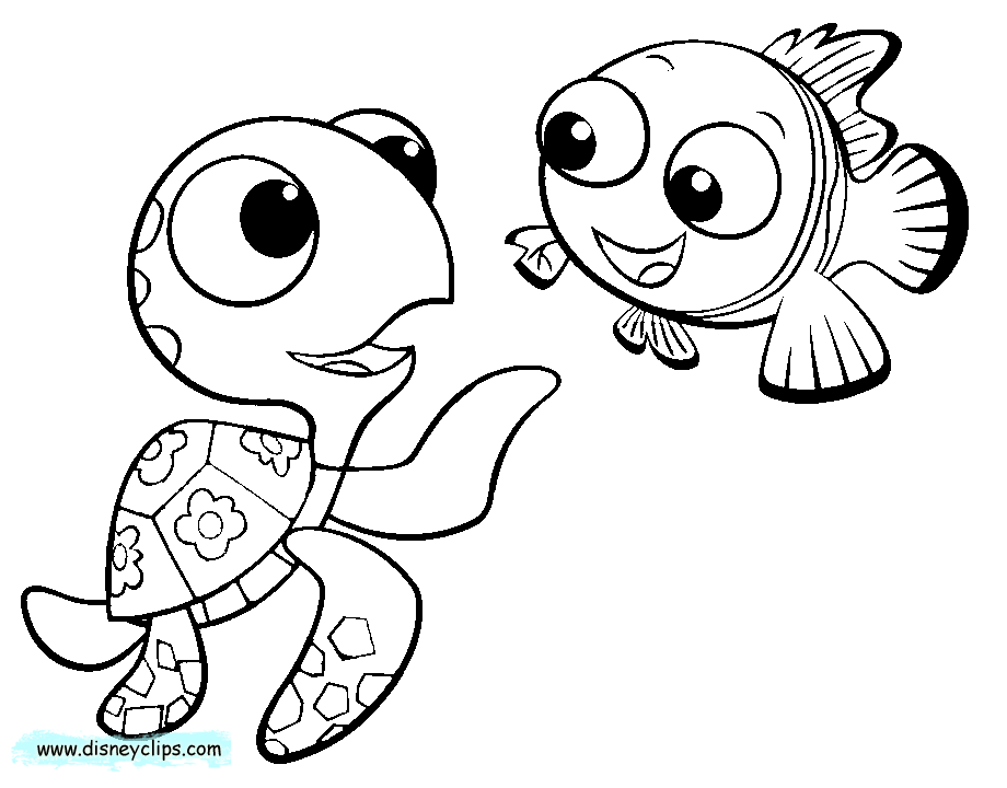 finding nemo coloring pages  disneyclips