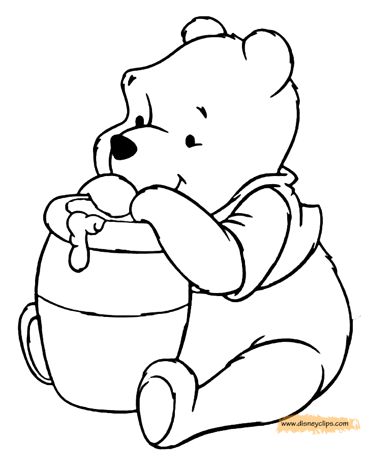 classic winnie the pooh honey pot drawing