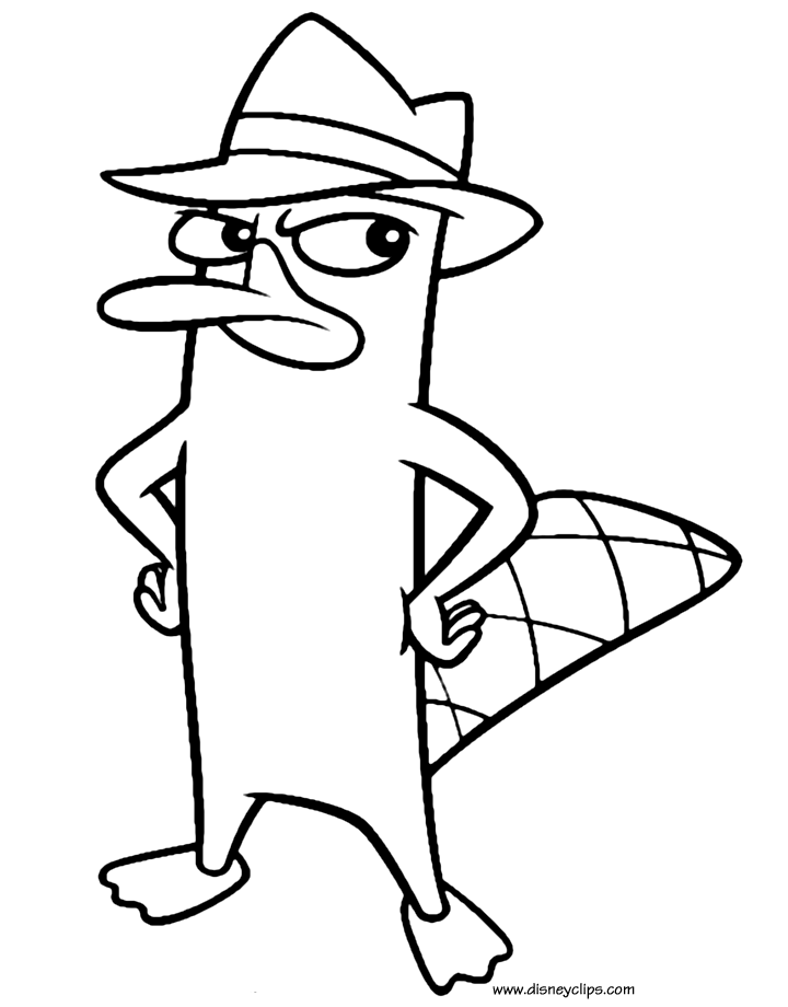 Phineas And Ferb Coloring Pages Perry