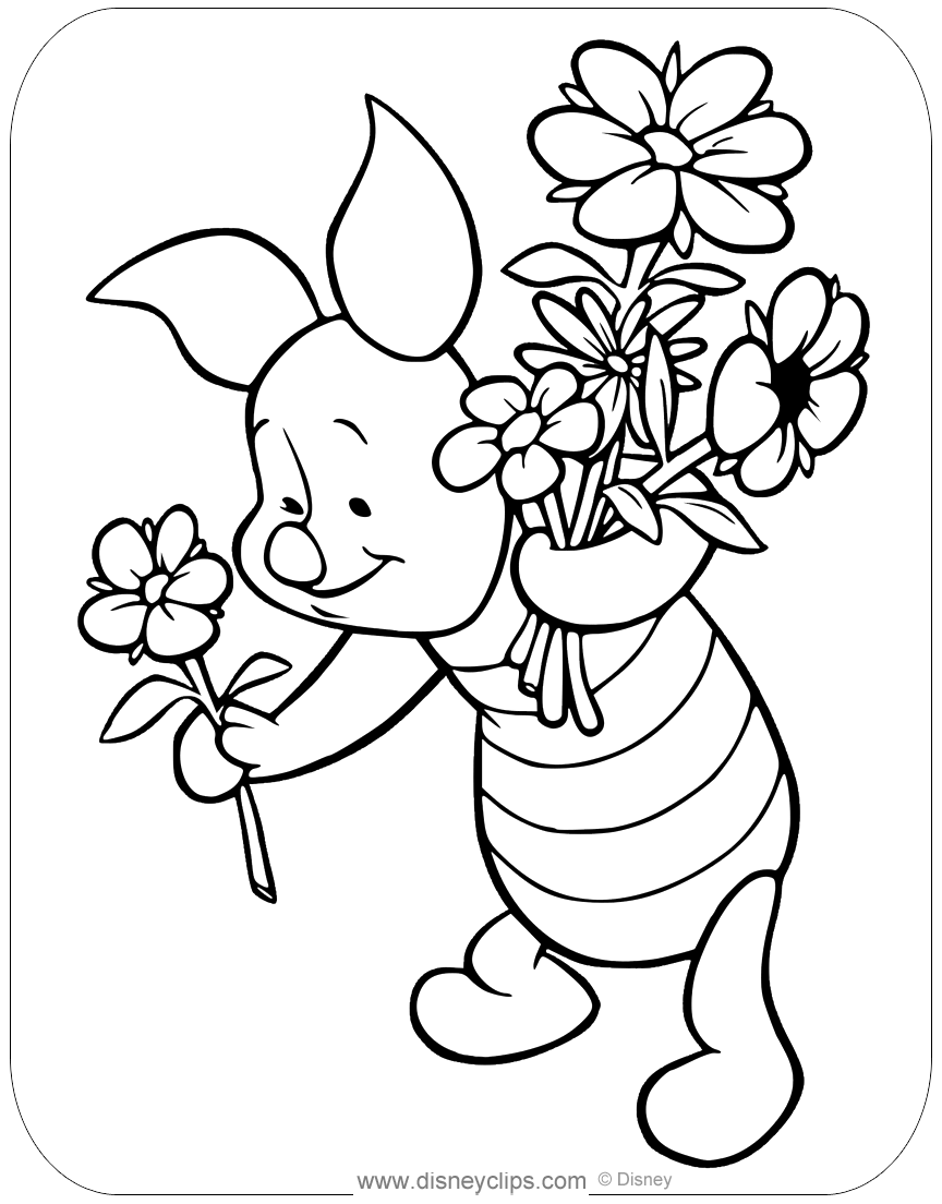 Printable Piglet Coloring Pages | Disneyclips.com